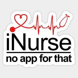 iNurse (Black Text) Sticker